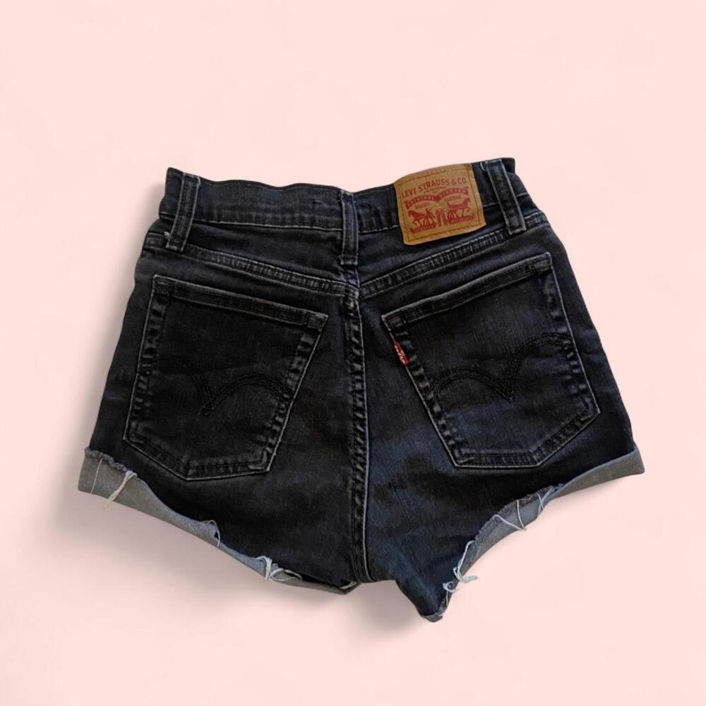 Levi's black denim shorts